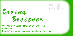 dorina breitner business card